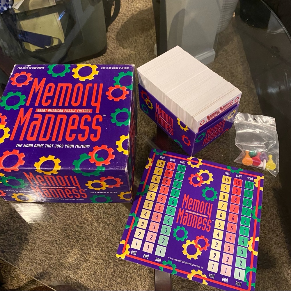 Vintage Memory Madness 1994 Great American Puzzle Factory - Made in USA